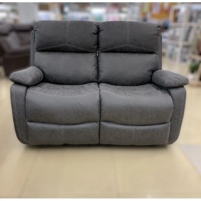 Selma Nathan Sofa Recliner Fabric 2 Dudukan - Abu-Abu Furniture Informa sofa tamu kursi tamu sofa re