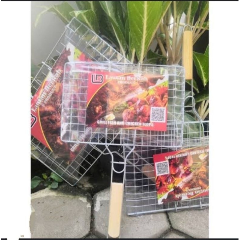 panggangan jepit besi ukuran jumbo sate ikan ayam panggangan ikan