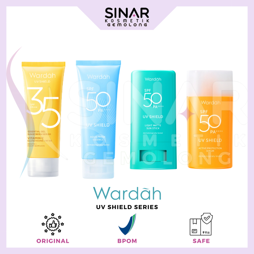 ✨SINAR✨ WARDAH UV Shield Aqua Fresh Essence SPF 50 | Sun stik SPF 50 PA++++ | Active Protection Seru