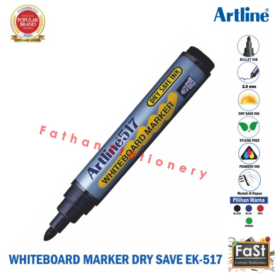 

Spidol Whiteboard Artline EK-517 (Dry Safe)