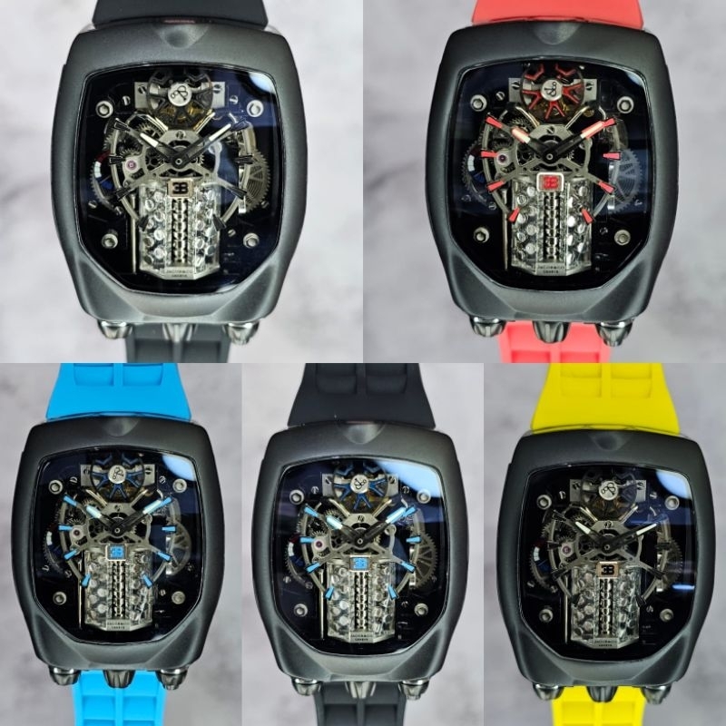 Jam tangan Pria JACOB & CO Bugatti Chiron Rubber Automatic Swiss