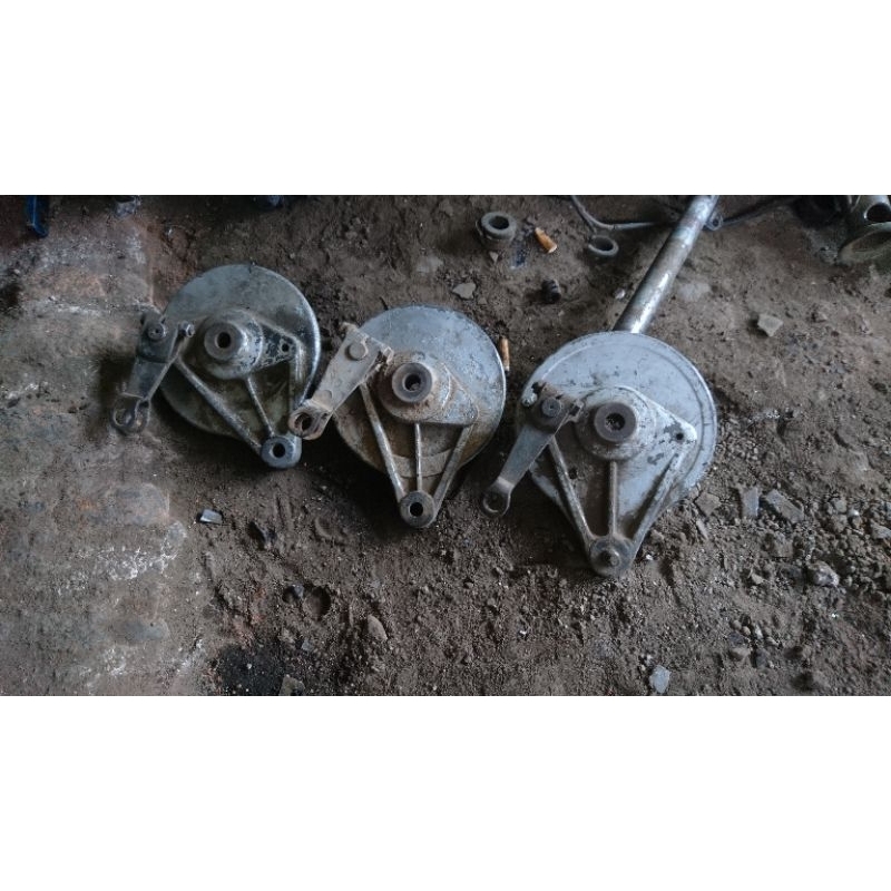 Tutup Kampas Rem Tromol Belakang Honda Supra x Lama Grand Prima Star Garuda Gaza Dll Original Bekas 