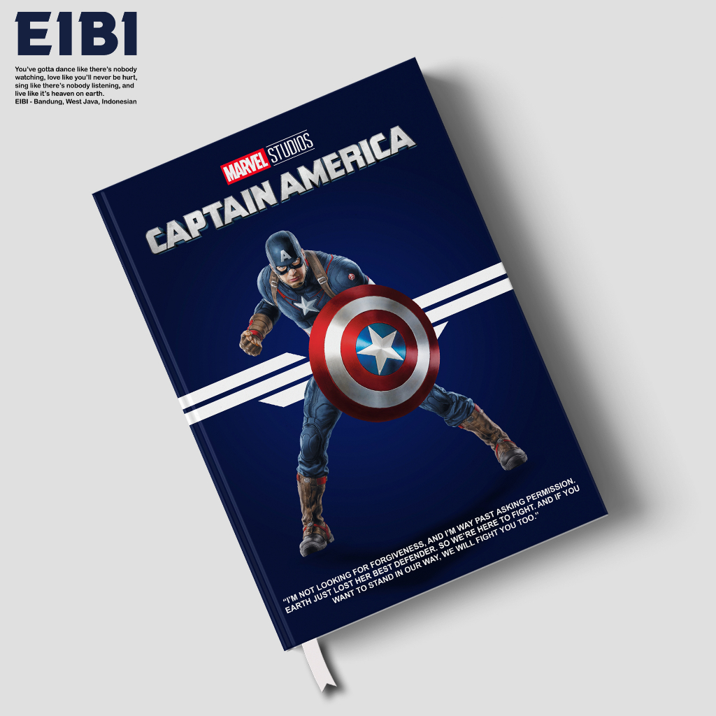 

Eibibook Buku Tulis Catatan Notebook Hardcover Marvel Series Captain America