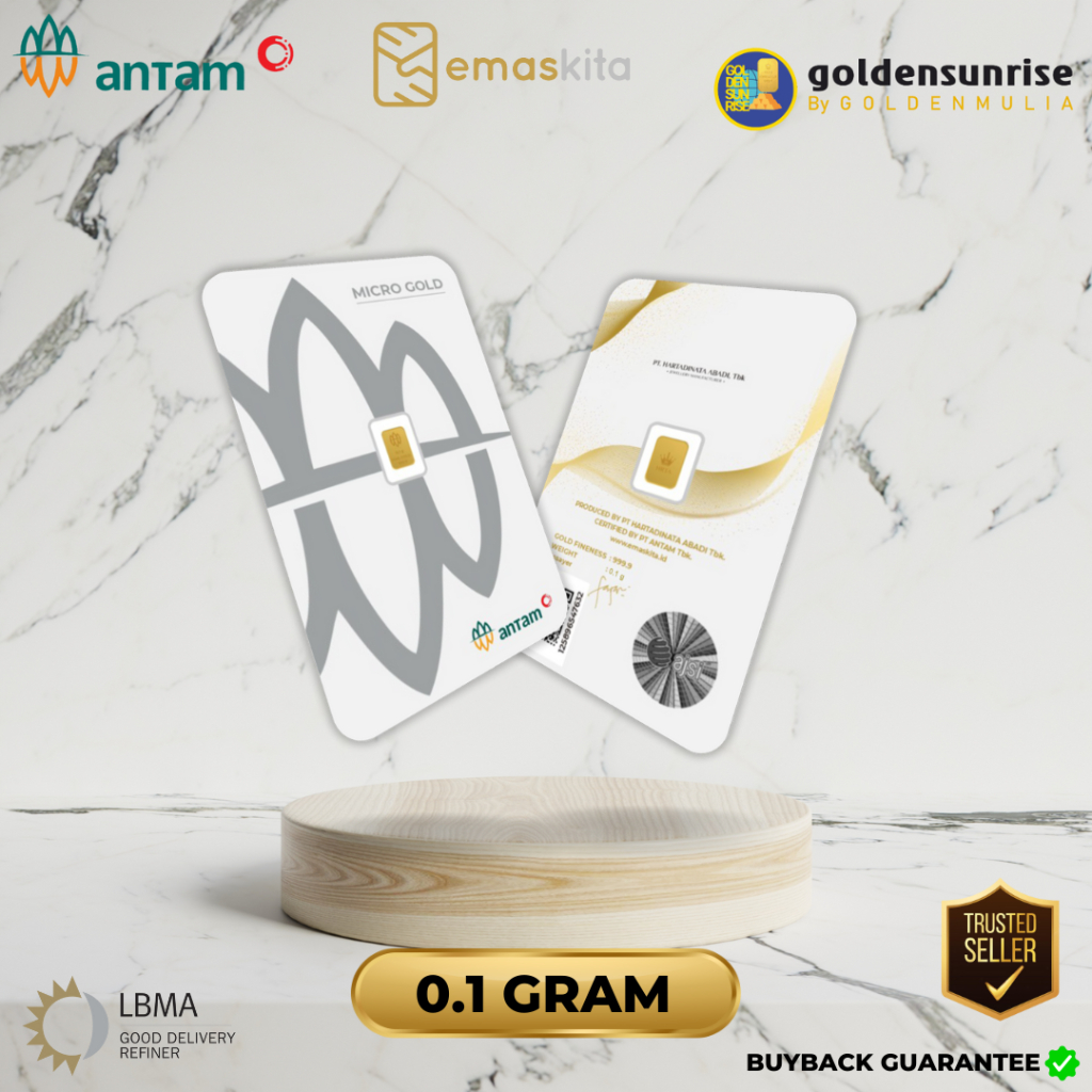 EmasKITA Logam Mulia 0.1 Gram / 0.25 Gram Emas Antam X Hartadinata Premium Series