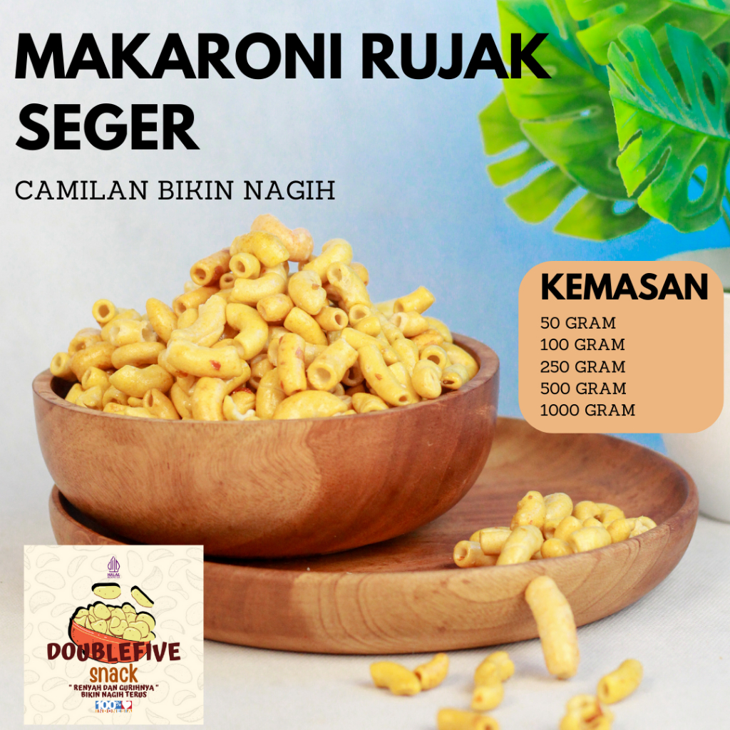 

MAKARONI BUMBU RUJAK PEDAS MANIS 250GR / MAKRONI RUJAK / MACARONI RUJAK