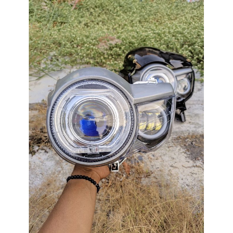 lampu biled Lampu tiger pece set lampu biled AES F1 58 WATT  3 inch set daymaker mini 3 mata lampu t