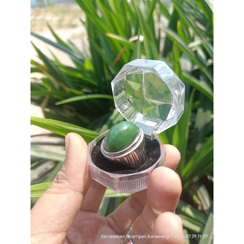Giok Aceh dim 20x12x10 Ring 8