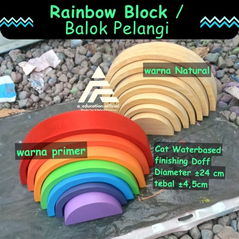 Rainbow Block Balok Pelangi Wooden Toys