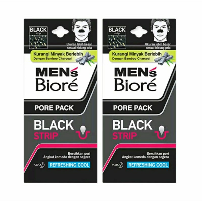 BIORE Men's Pore Pack (Black Strip) | Biore Double Pack | Twinpack