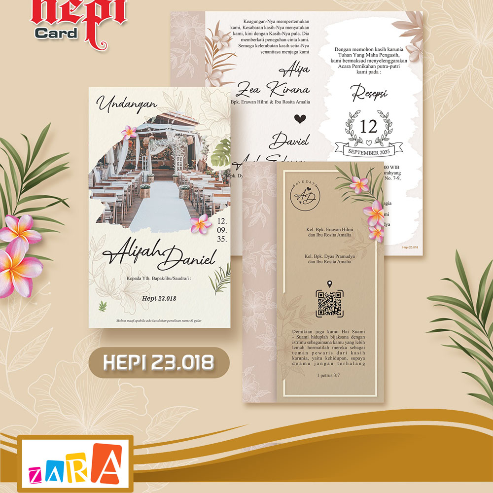 Blangko Undangan Hepi 23.018 Harga Murah Grosir