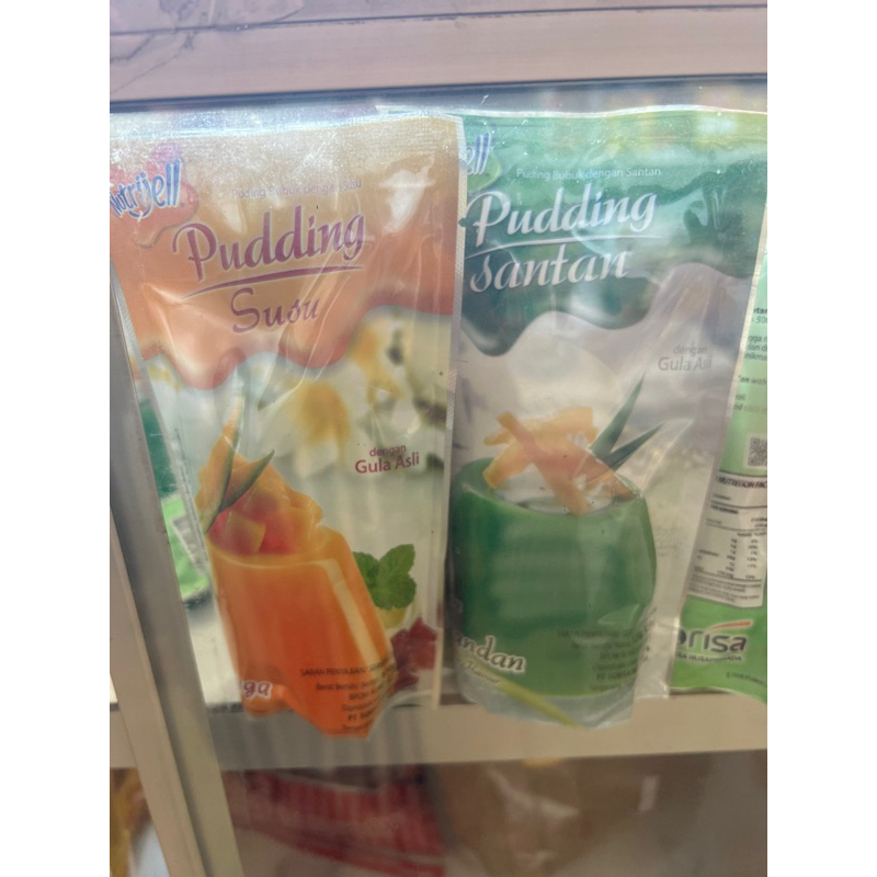

puding susu nutrijell rasa buah dan coklat