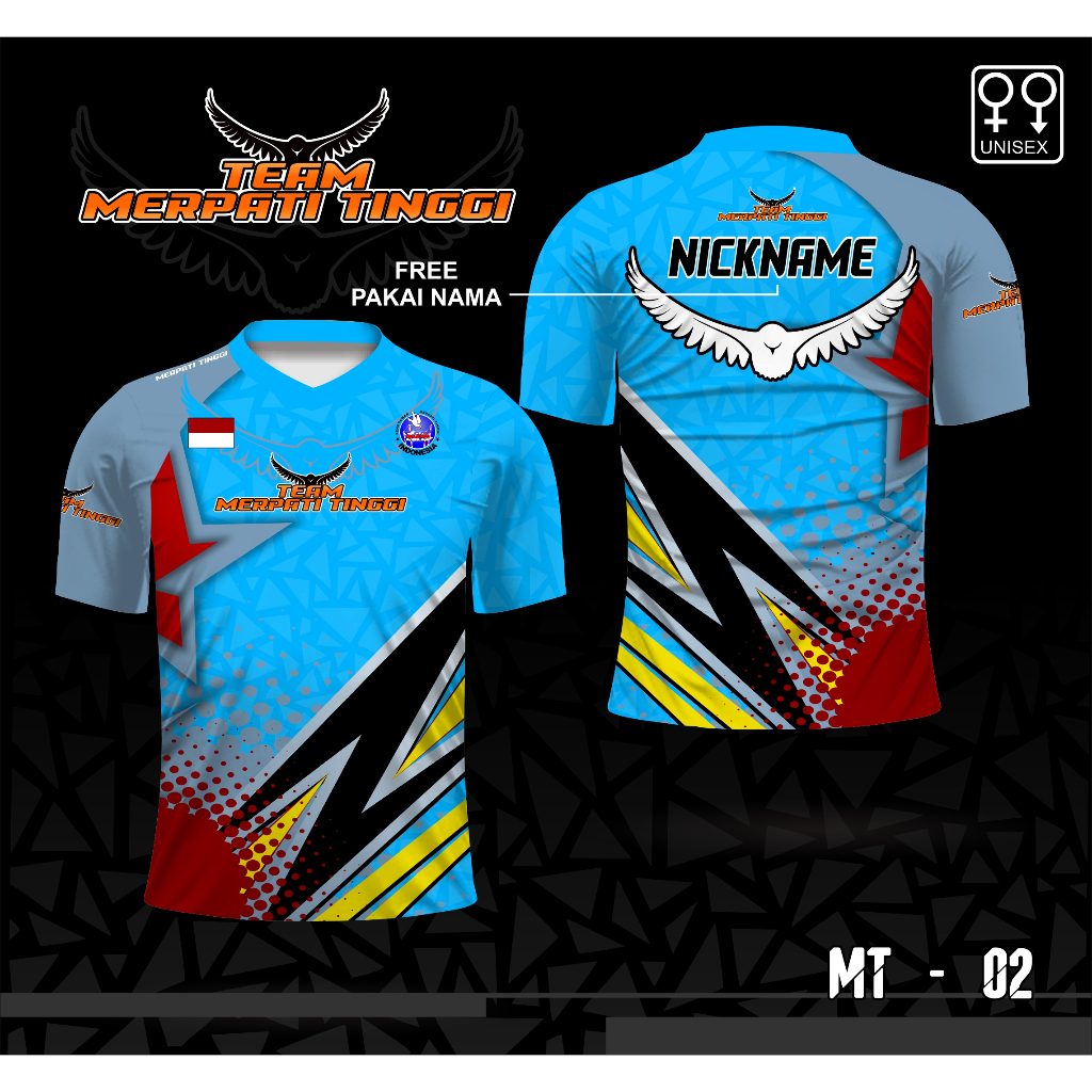 Baju jersey merpati kaos team merpati tinggi 02