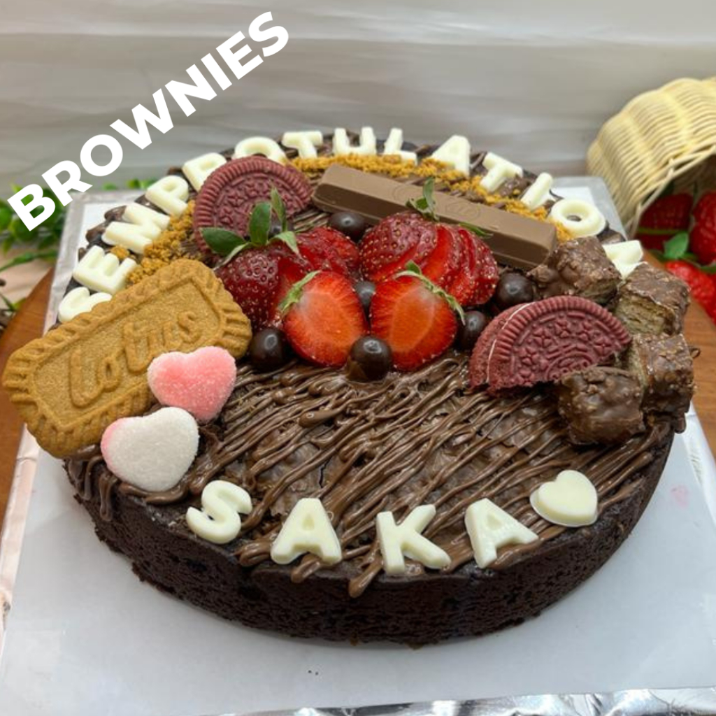 PO Kue Brownies / Brownies Ulang Tahun / Brownis Coklat / Custom Nama / Brownies Buah