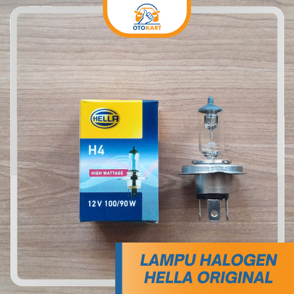 BOHLAM LAMPU HALOGEN HELLA H4 12V / 24V 100% ORIGINAL / LAMPU MOBIL HALOGEN HELLA ORIGINAL