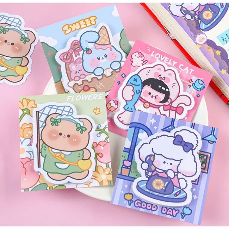 

STICKY NOTES STICKER ANIMASI MOTIF KARTUN KAWAI MM31 Isi 30 lembar