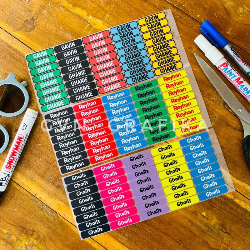 

STIKER KAIN CUSTOM - 1 PAK ISI 42PCS