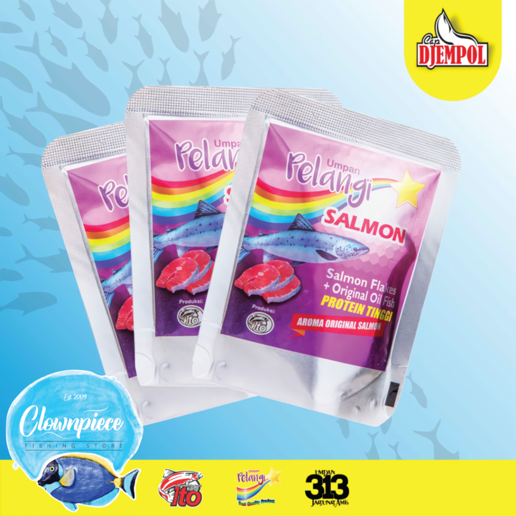 DJEMPOL AMISAN PELANGI SALMON / UMPAN DJEMPOL AMISAN PELANGI SALMON / UMPAN IKAN DJEMPOL AMISAN PELA