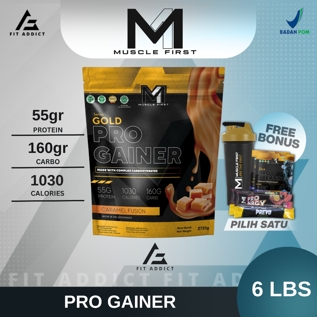 M1 MUSCLE FIRST GOLD PRO GAINER 6 LBS 6LBS 6 LB 6LB GAINER PROTEIN MUSCLEFIRST PENAMBAH BERAT BADAN