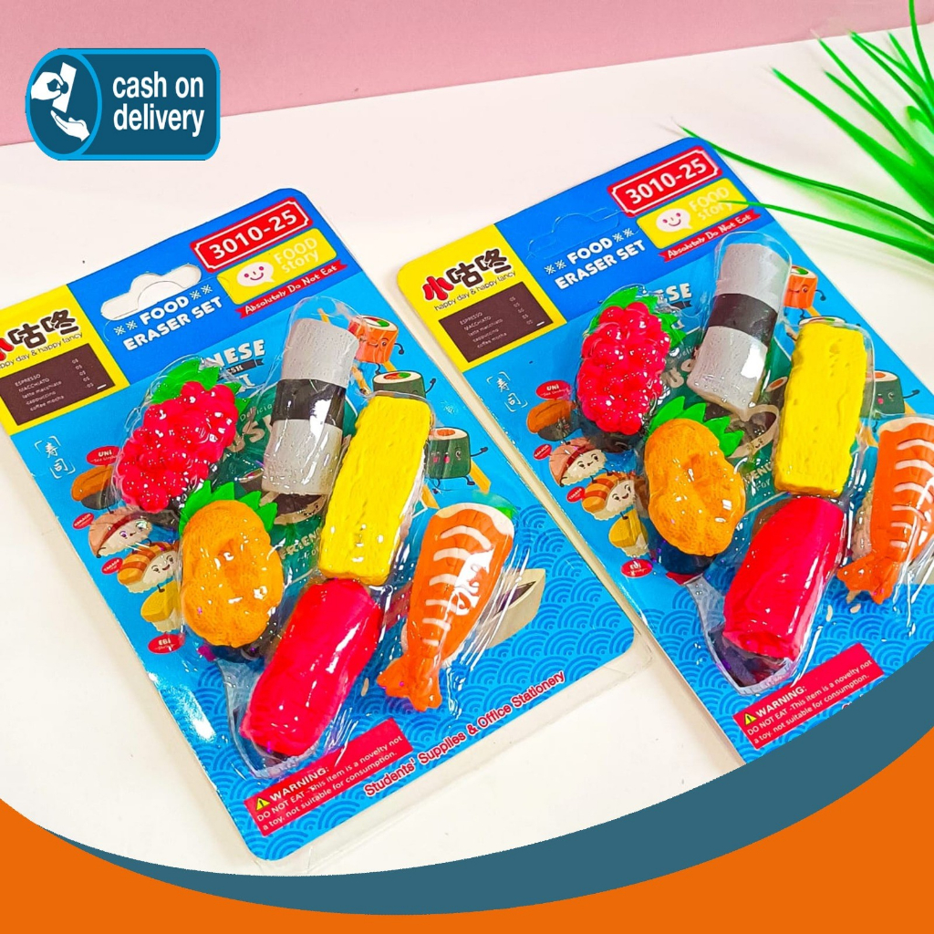 

penghapus sushi // RAMEN setip eraser stationery hapusan READY JAKARTA COD tip ex Alat Tulis