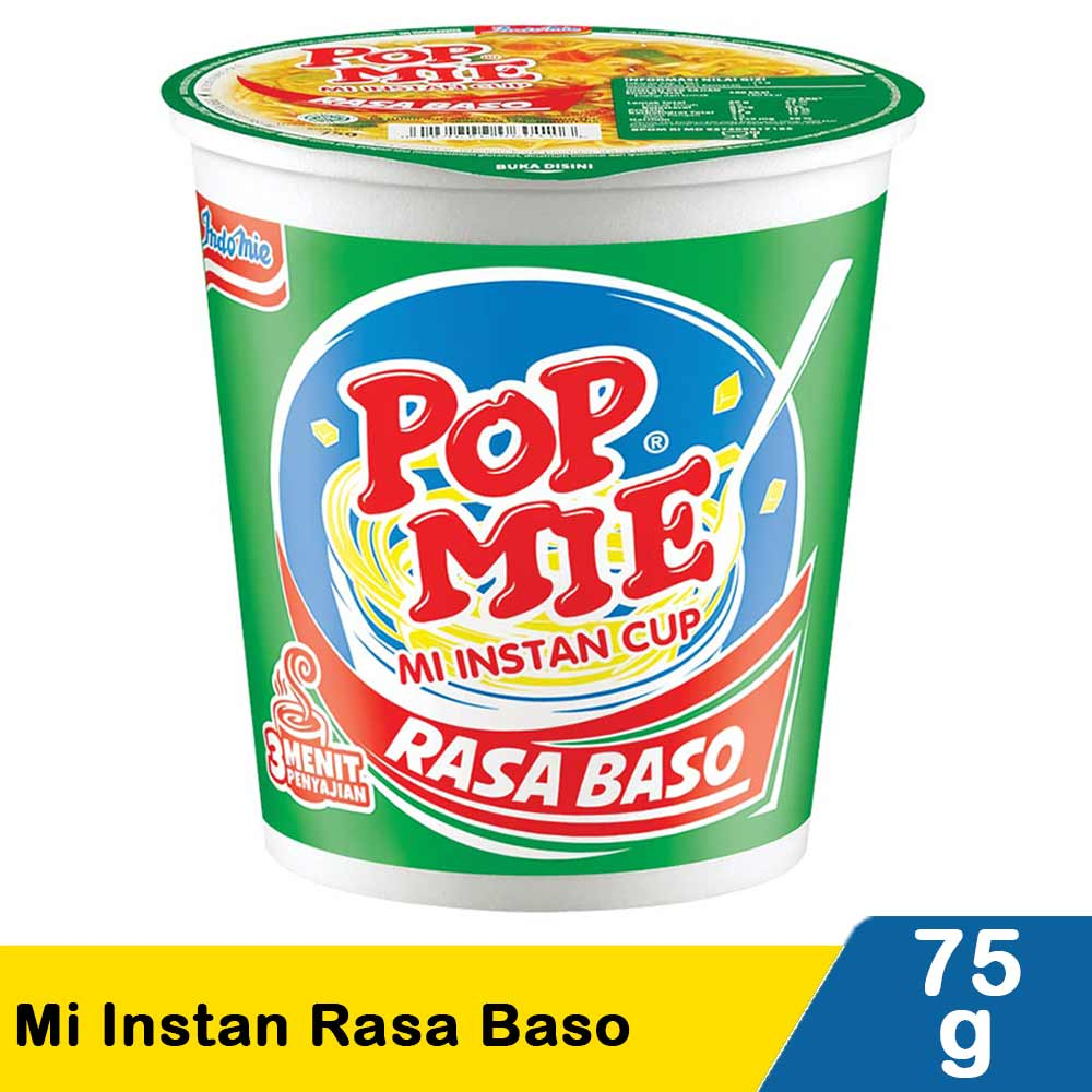 

POP MIE MI INSTAN BASO CUP 75G/CTN ISI 24 PCS