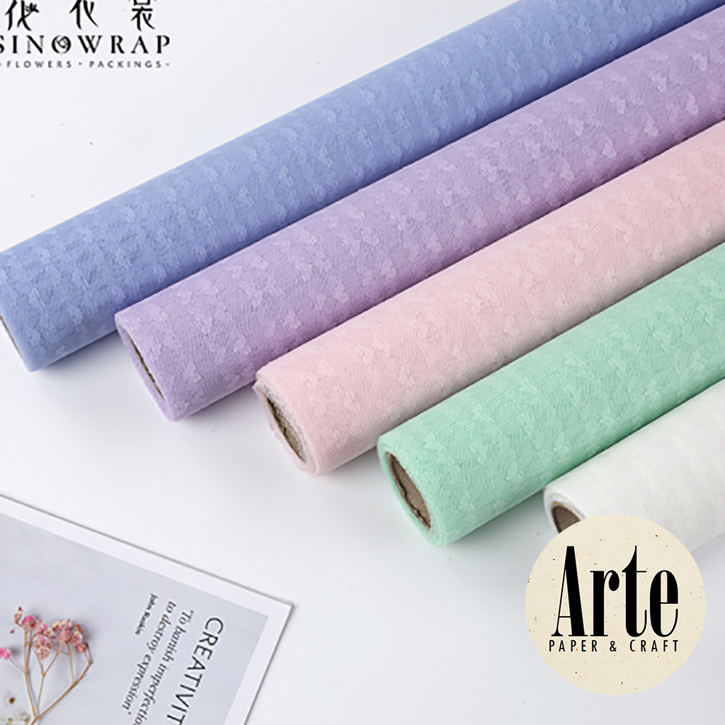 

RN 1 Roll Mesh Hati Heart Pixel Kertas Tisue Kain Buket Korea Pembungkus Bunga Flower Wrapping Paper