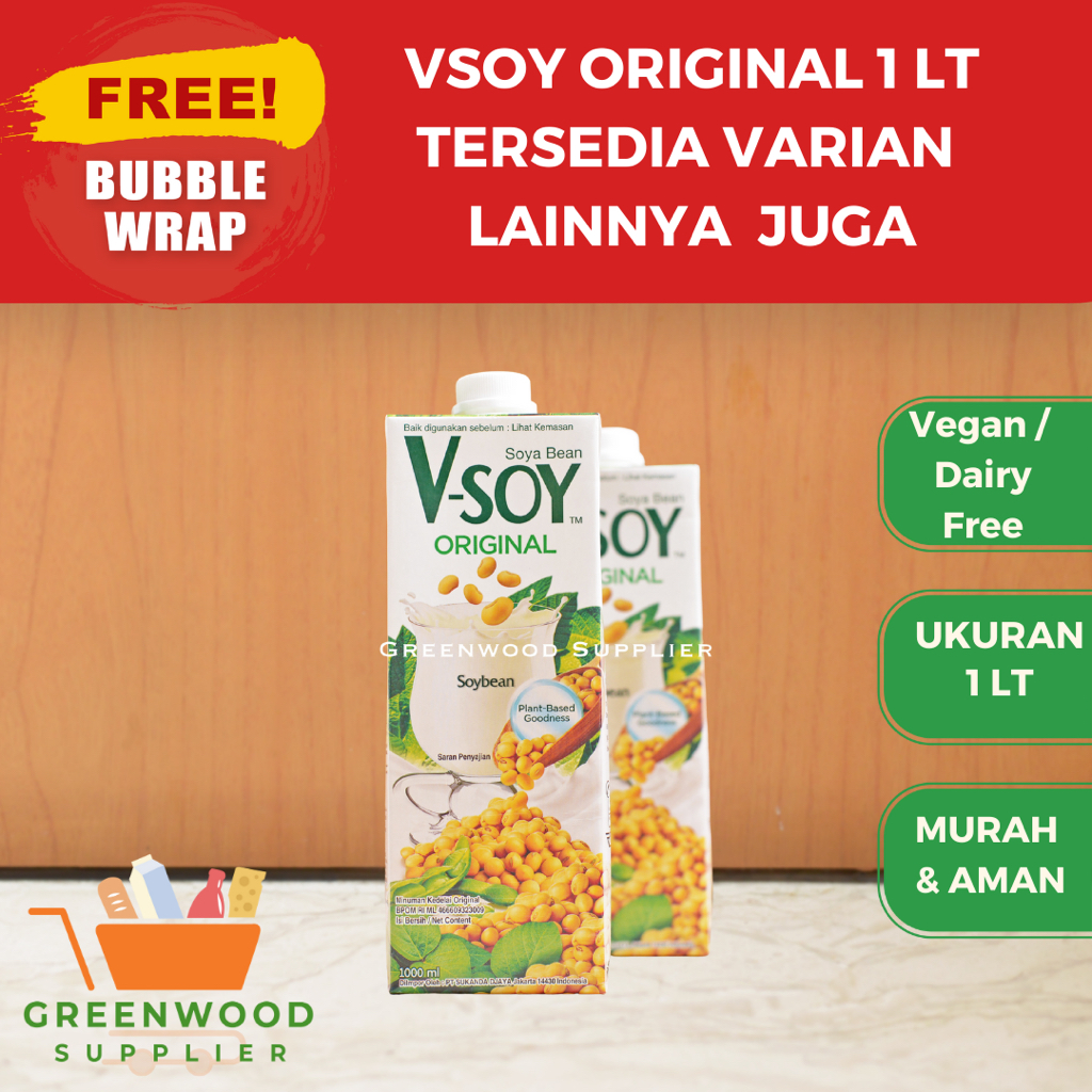 

Vsoy Original / Susu Kedelai Vsoy Original 1 Liter