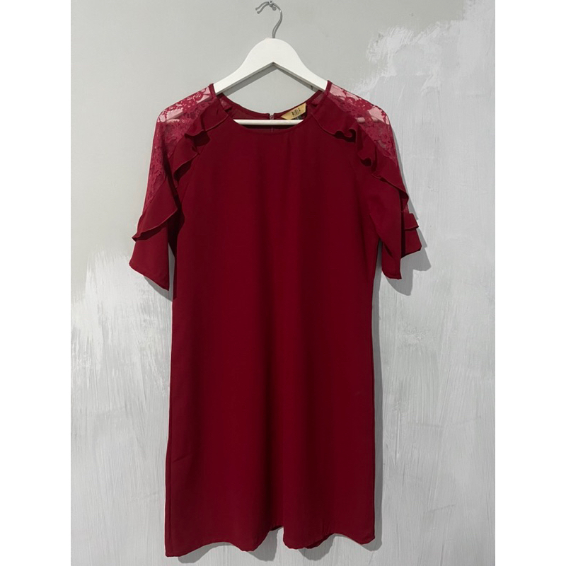 Preloved Dress Merah BLF ukuran L