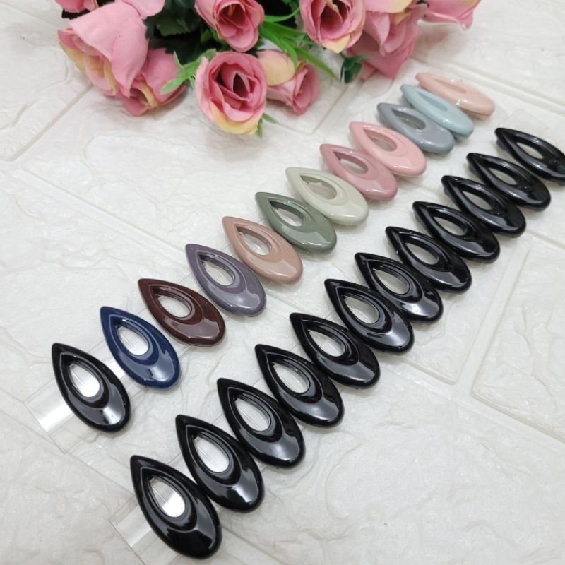 Bros Dagu Aneka Warna Bros hijab aksesoris murah Pijen bahan plastik Bros lucu Aksesoris terlaris Br