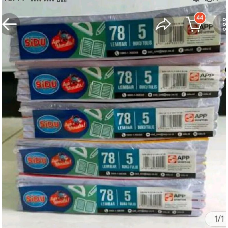 

Buku tulis Sidu isi 78lembar