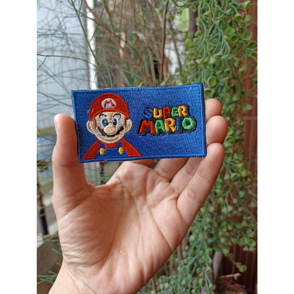 Emblem Patch Bordir Super Mario Kotak