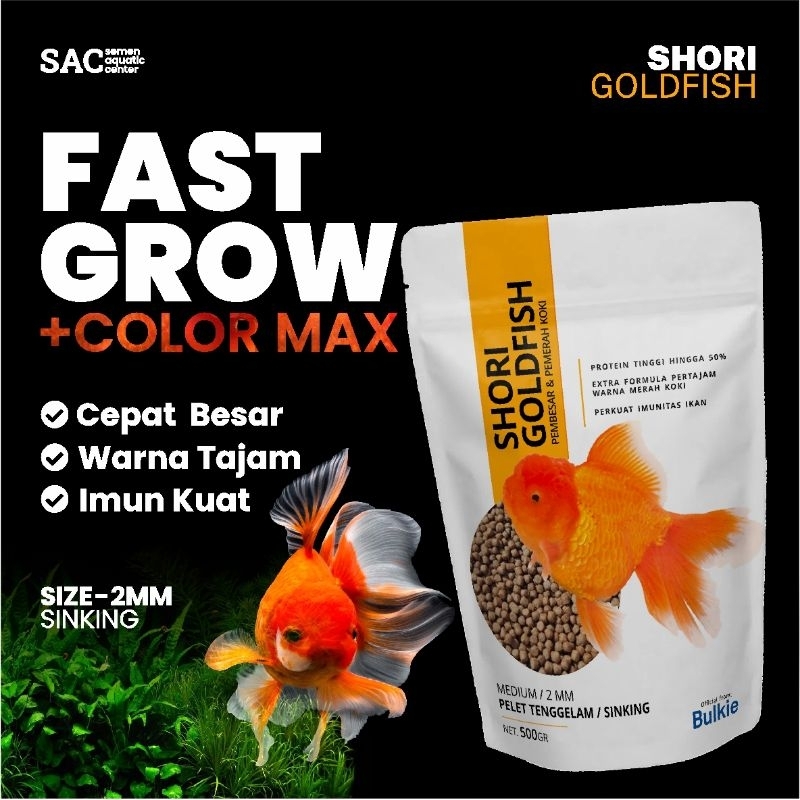 Pakan Premium Ikan Koki Pelet Ikan Koki Shori Untuk Bulkie Dan Warna
