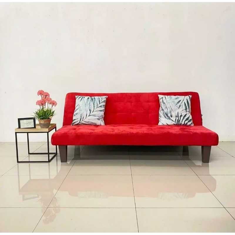 Selma Gwinston Sofa Tidur Fabric - Merah Furniture Informa sofabed sofa bed sofa santai sofa tamu ku