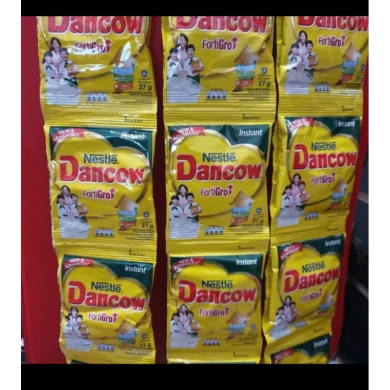 

Dancow 27gr sachet putih/coklat rencengan isi 10