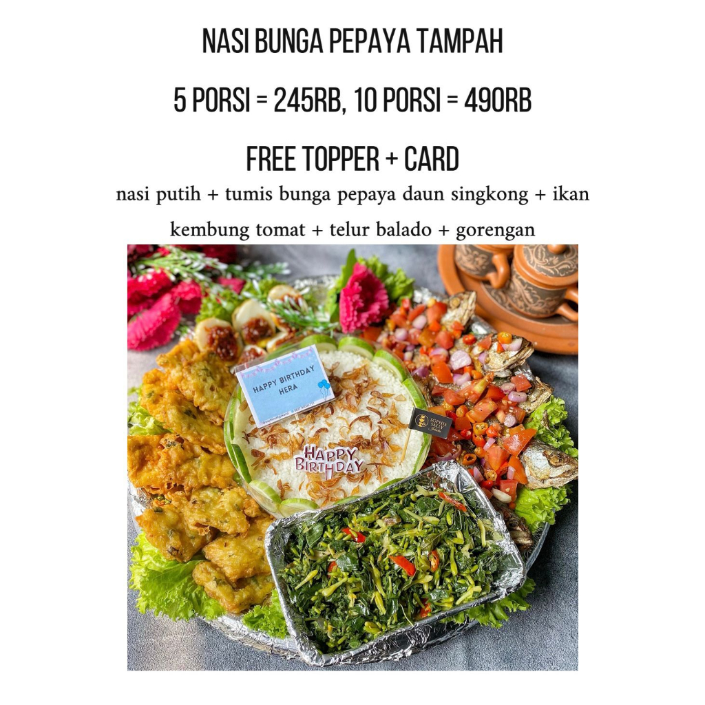 

Nasi Bunga Pepaya Tampah - HOMEMADE - Ready Setiap Hari