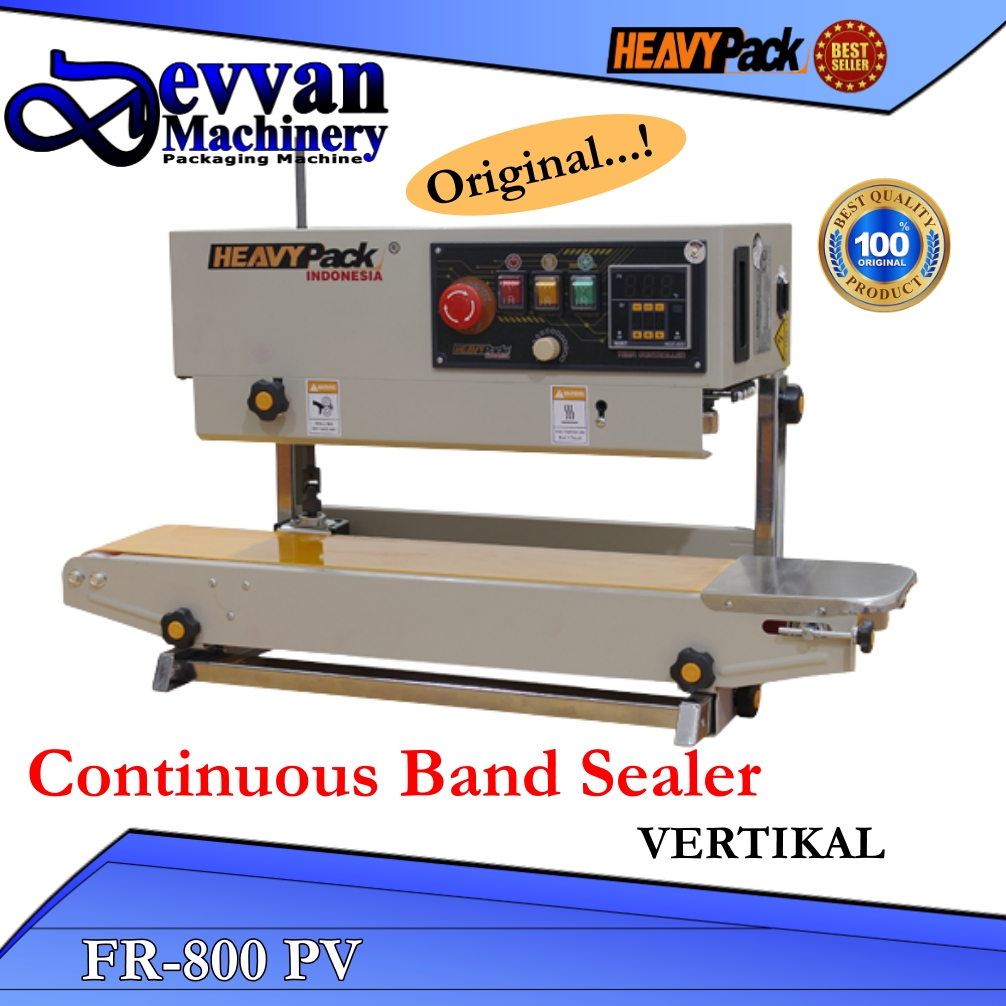 FR-800 PV Continuous Band Sealer Mesin Press Segel Plastik FR-800PV Vertikal