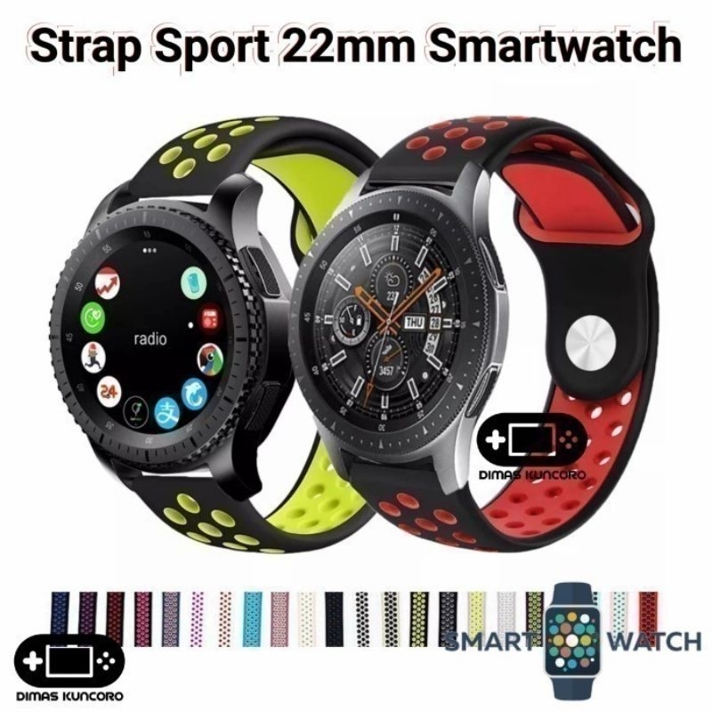 Strap Sport 22mm Silicone Fossil Hybrid Smartwatch HR Tali Jam Smartwatch