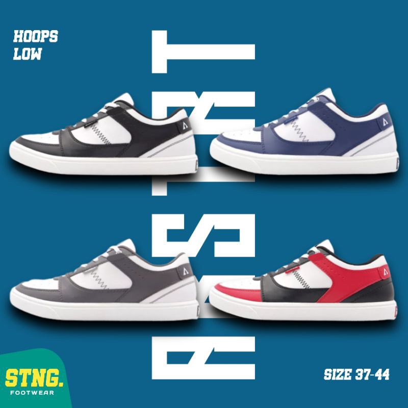 AEROSTREET HOOPS - BLACK - NAVY - GREY - MERAH LOW
