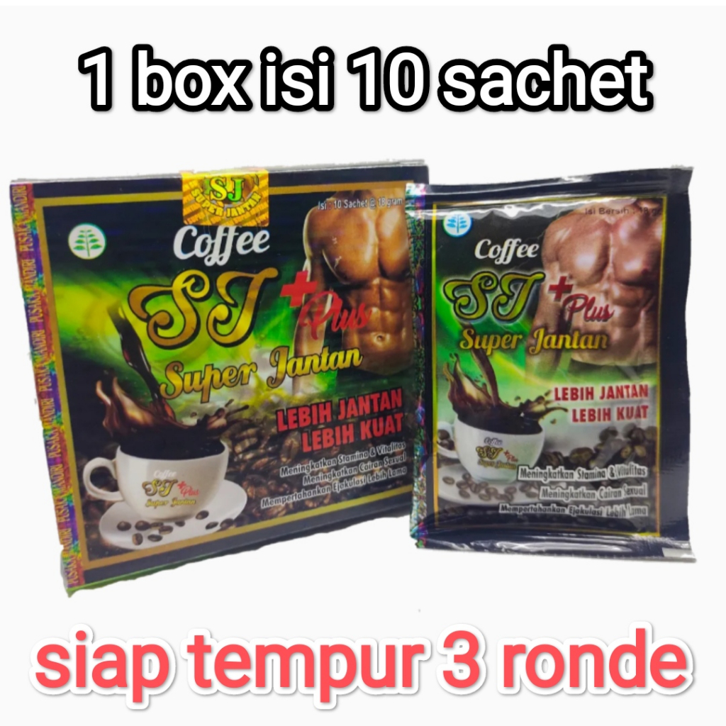 kopi Super Jantan Plus Obat-Herbal Kuat Tahan Lama Asli Original - 10 sachet Meningkatkan Stamina & 