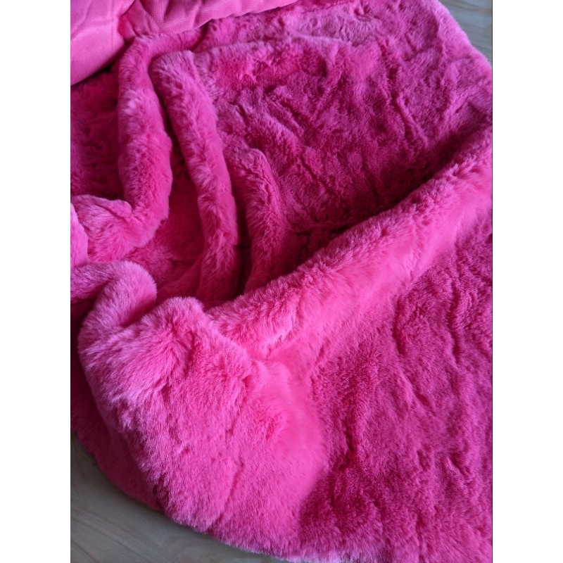 Bulu kelinci imitasi grade A bulu sofa warna pink fanta