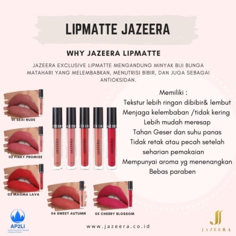 Jazeera Exclusive lip matte 1 paket isi 2, Lipstril mate| viral| terupdate | populer| rekomendasi | 