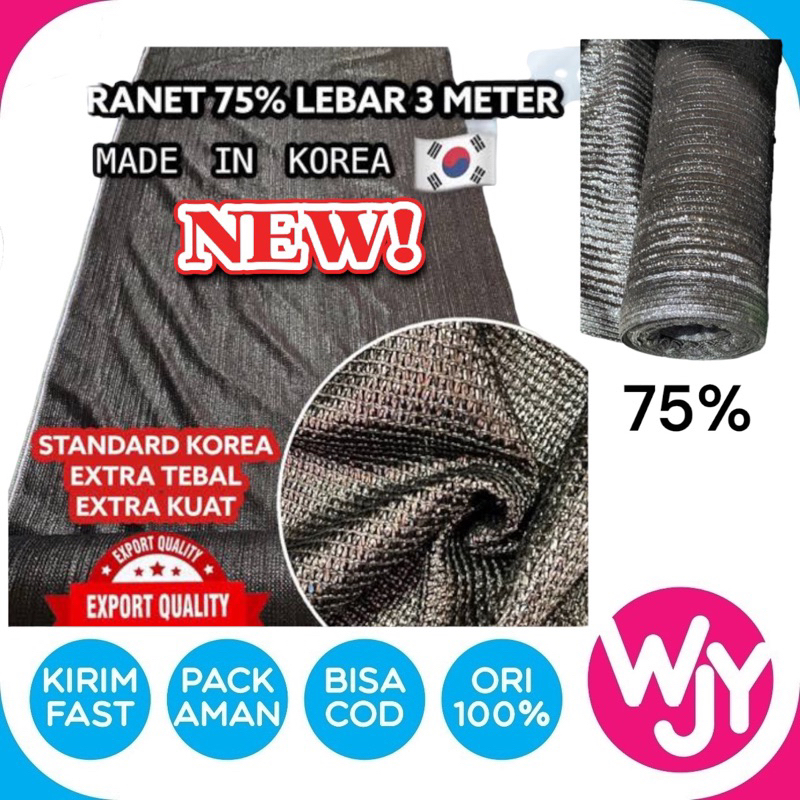 PARANET Peneduh Sun Shade 75% & 85% Penahan Panas Matahari Atap Jaring Plastik Petani Kebun Hidropon