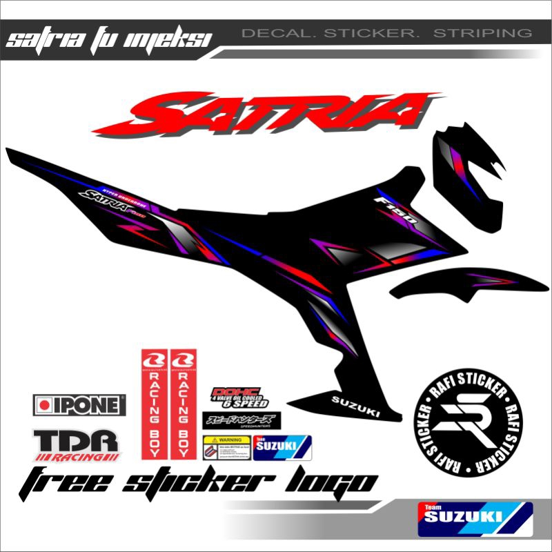Stiker Striping Motor Variasi Satria FU FI - Sticker Variasi Motor Suzuki Satria F150 fi New
