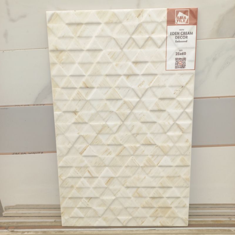 KERAMIK DINDING ASIA TILE EDEN CREAM DECOR 25X40 KW1