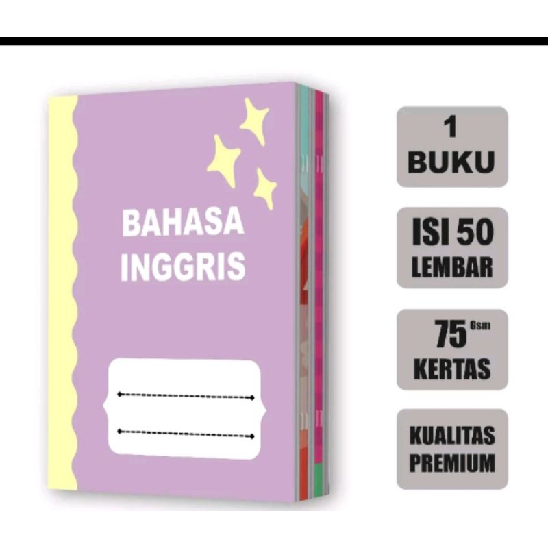 

Buku tulis sekolah custum mata pelajaran isi 1pcs 50 lembar/ buku tulis sekolah