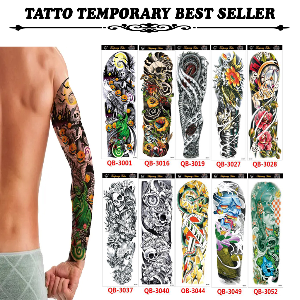 COD TATO TEMPORARY FULL TANGAN SERIES QB STIKER TATTO TEMPORARY FULLARM SERIES TERBARU BEST SELLER