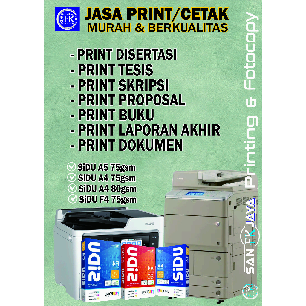 

Jasa Print Cepat Hitam Putih Murah dan Berkualitas