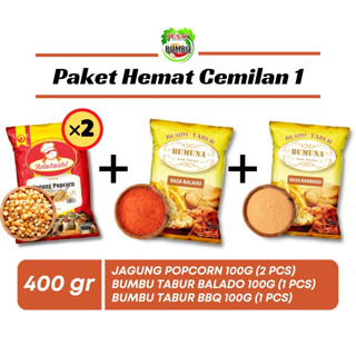 

Paket Hemat Cemilan 2pcs popcorn +1pcs balado + 1pcs BBQ