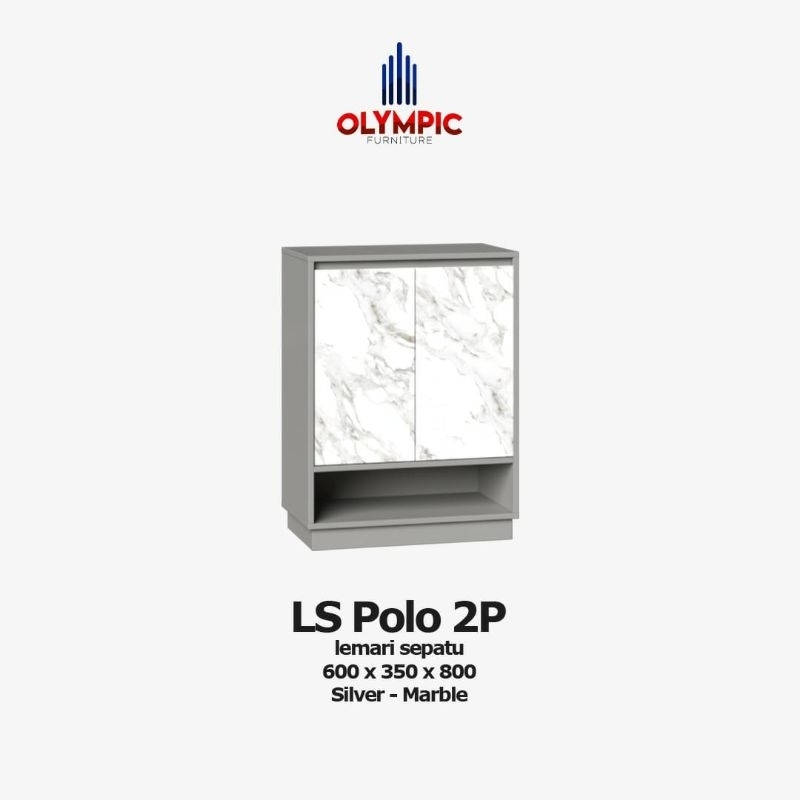lemari sepatu 2 pintu LS 2p olympic