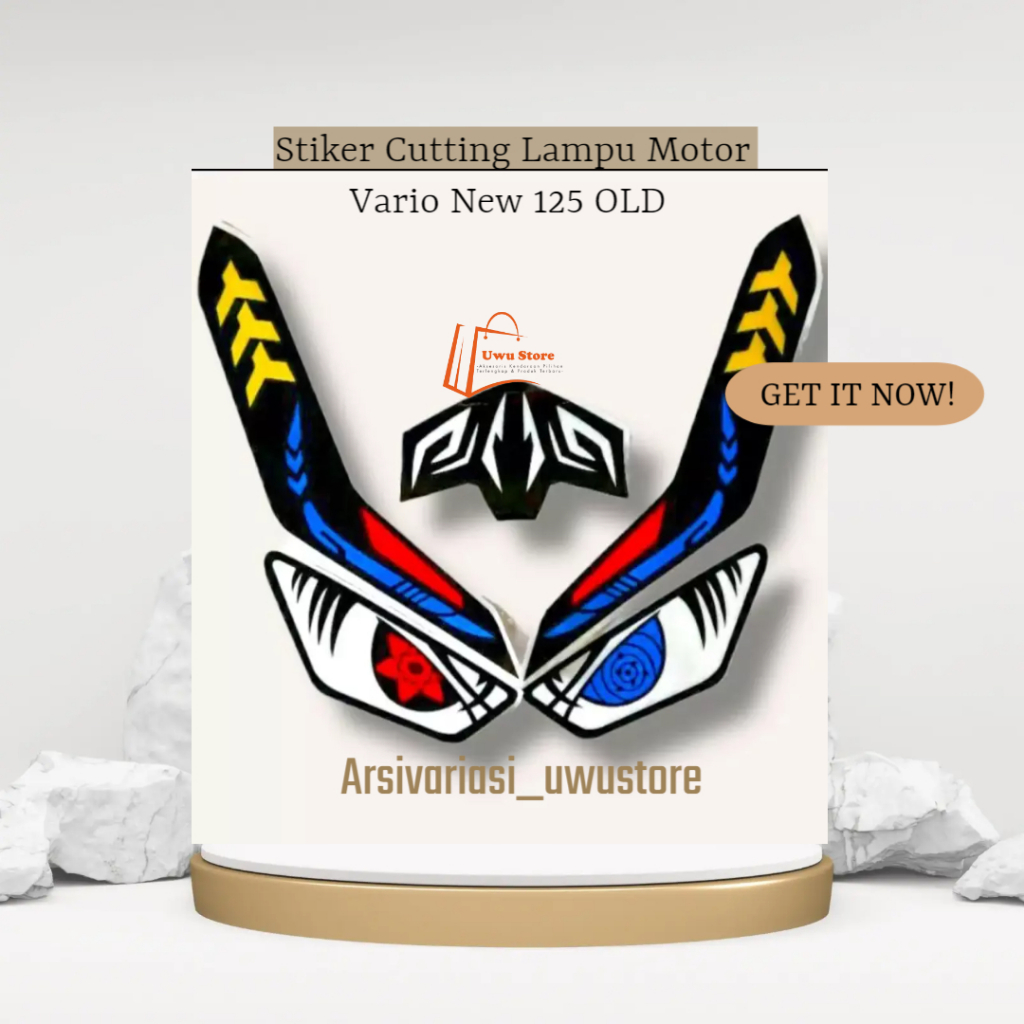 STIKER CUTING VARIASI MATA & ALIS MOTOR VARIO NEW 125,150CC