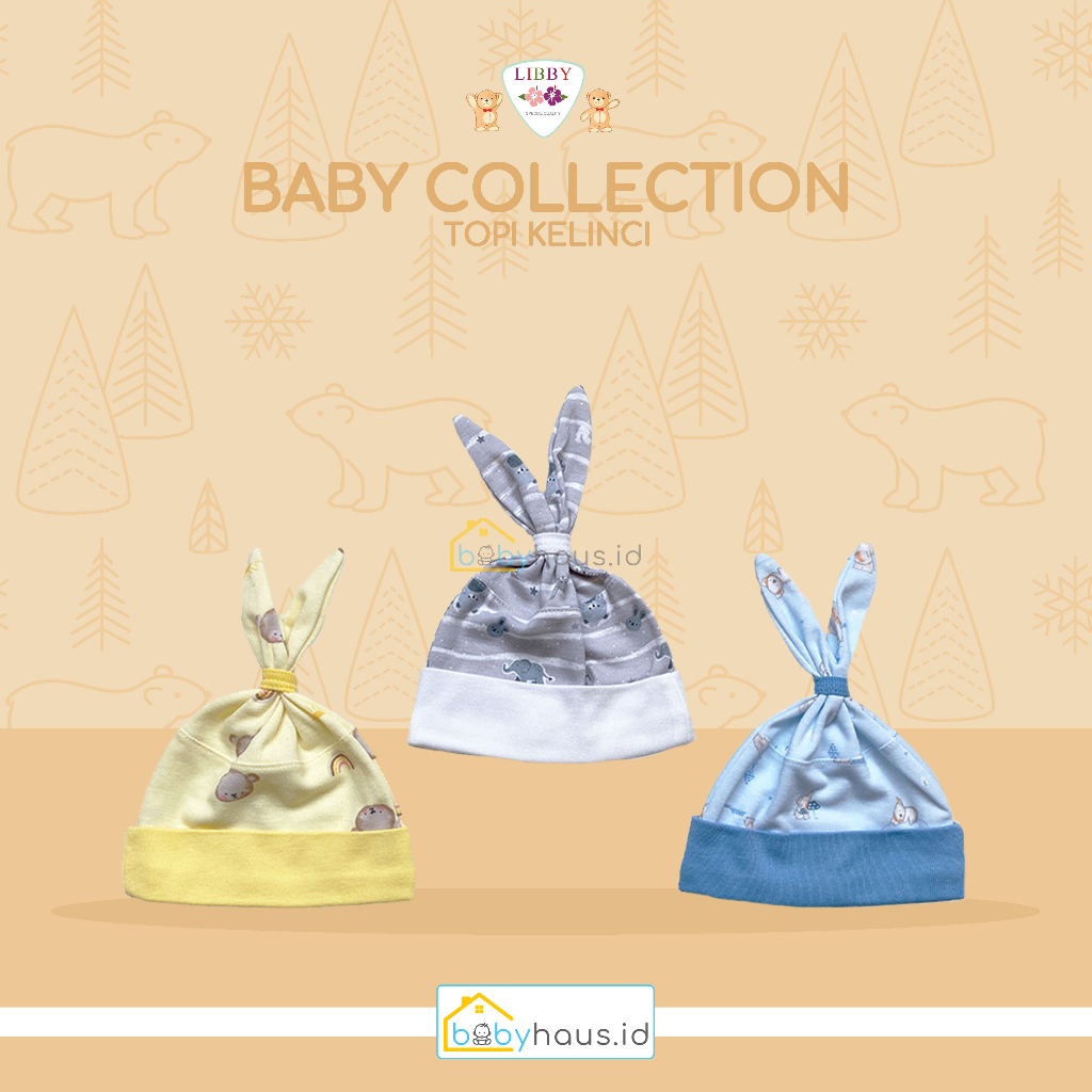 LIBBY - BABY COLLECTION TOPI KELINCI /PCS RANDOM